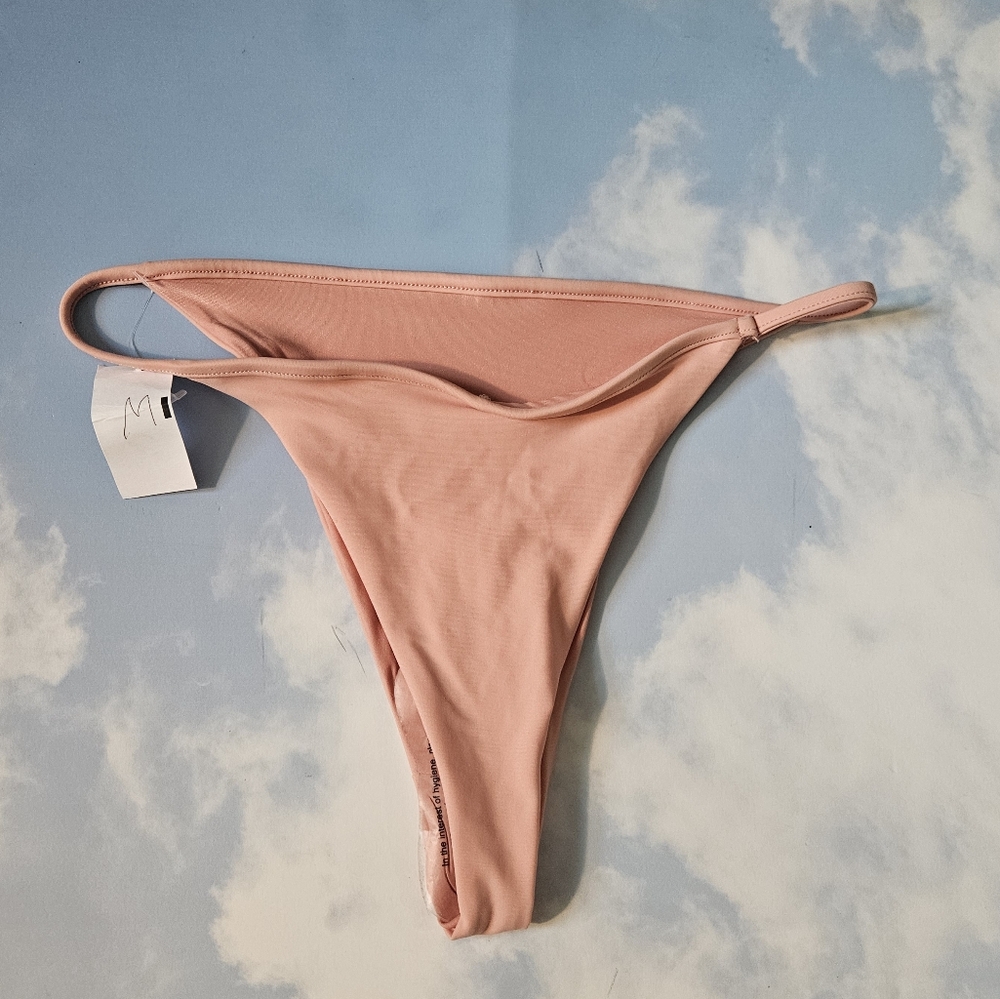 Coral Pink High Leg Bikini Bottom Brazilian Bikini Bottom